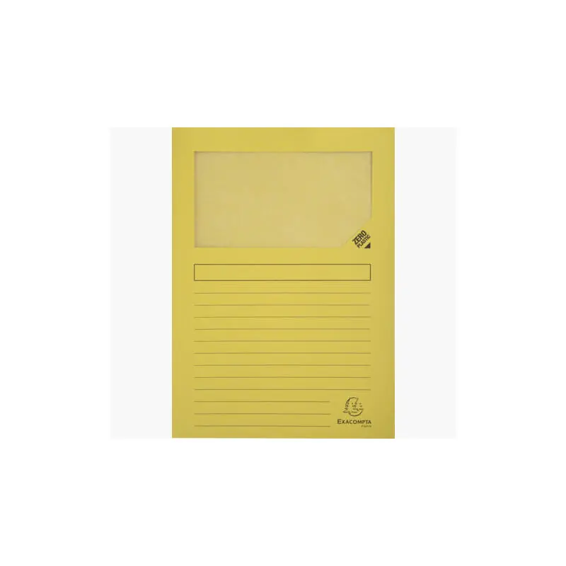 Garantía De Devolución De Dinero Exacompta Subcarpeta a4 Forever Con Ventana Amarillo -100u-