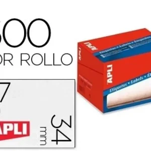 ROLLO ETIQUETAS 34X67 REF. 01695 APLI Gran Oferta