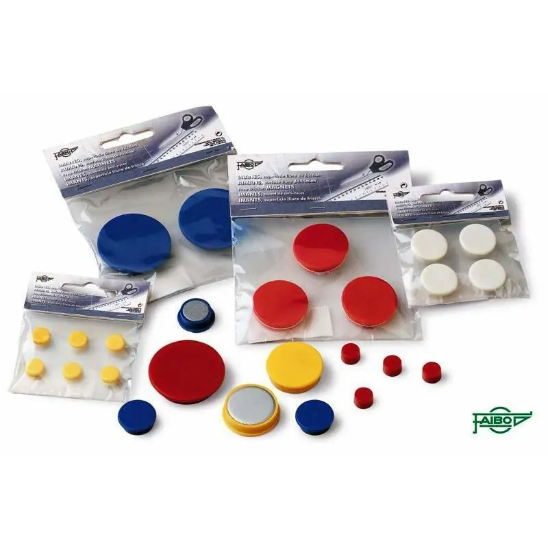 Última Oportunidad Faibo 3 Imanes Redondos 30mm Negro En Blister