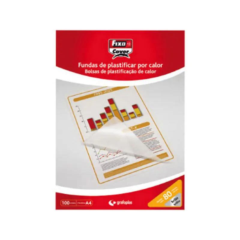 Súper Precio Fixo Fundas De Plastificar 80 Micras a4 Brillo Caja De 100