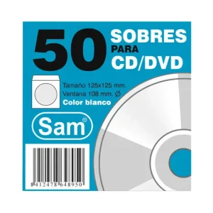 PACK 50 SOBRES 125X125 CD/DVD BLANCO Mejor Precio