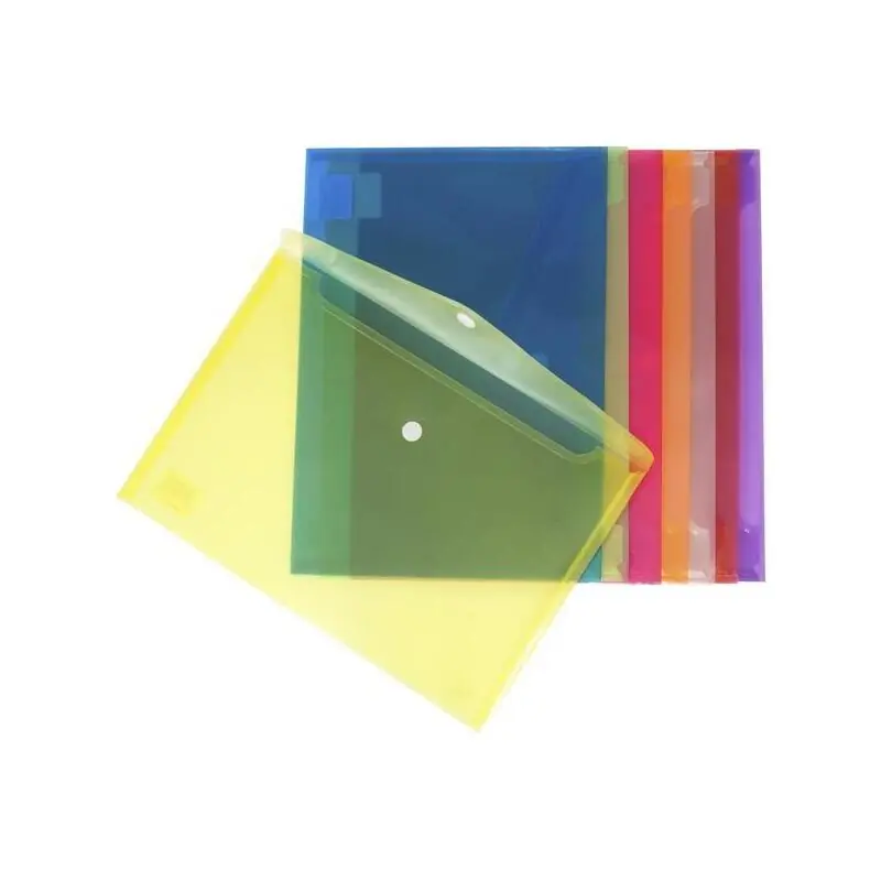 Mayoreo Grafoplás Sobre Velcro Ecoplás Folio Polipropileno Translúcido Azul -12u-