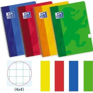 Promoción BLOC Fº 80H CUADROS 4MM TAPA BLANDA OXFORD