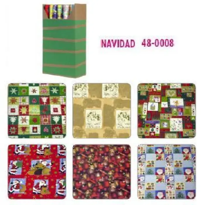 ROLLITO PAPEL REGALO NAVIDAD 70CMX2M 48-0008 Moderno