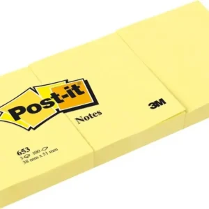 Precio Económico TACO NOTAS ADHESIVAS POST-IT 653 38X51MM PACK 3 UD