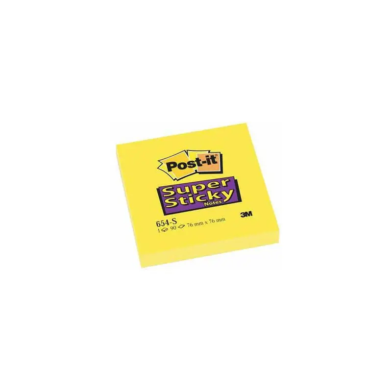 Post-It Notas Adhesivas Super Sticky 76X76 Monocolor Amarillo Ultra 12 Blocs X 90 Hojas Pedido Al Por Mayor