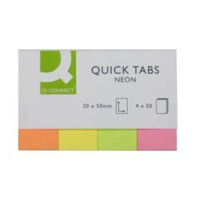 Garantía De Devolución De Dinero BANDERITAS SEPARADORAS COLORES 20X50 Q-CONNECT