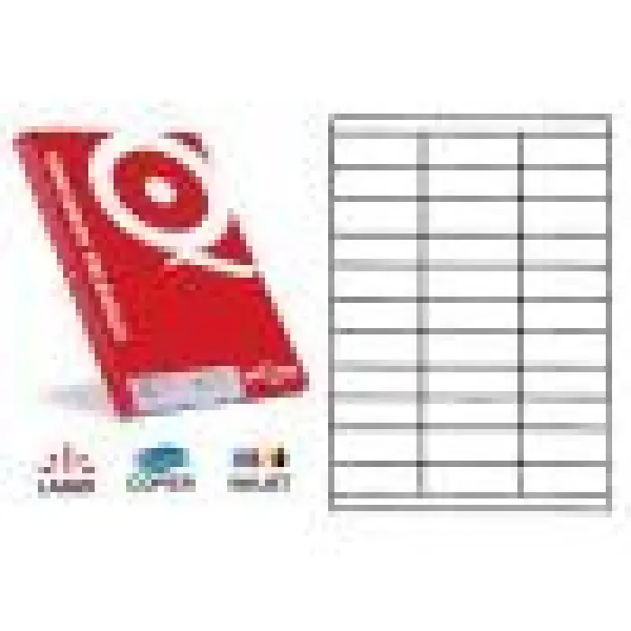 Auténtico ETIQUETA ADHESIVA BLANCA 70X25.4 DEQUA