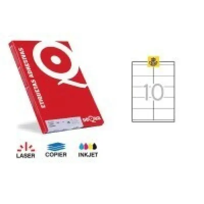 Mayoreo ETIQUETA ADHESIVA BLANCA 105X57 DEQUA