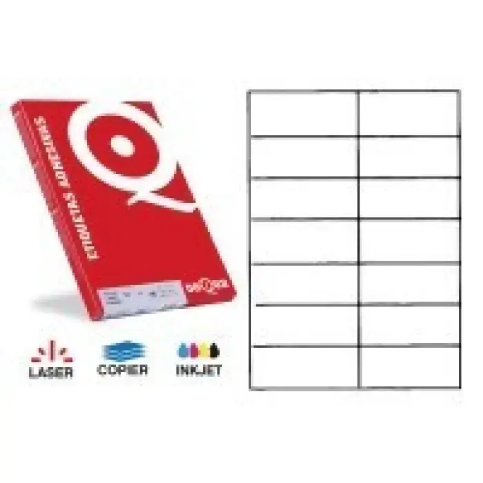 ETIQUETA ADHESIVA BLANCA 105X42.4 DEQUA Precio Económico