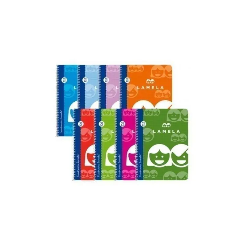 Favorito De Clientes Lamela Cuaderno Espiral Cubierta Básica 40 Hojas 4º Cuadrícula 3X3 Con Margen Colores Surtidos -Paquete 10u-