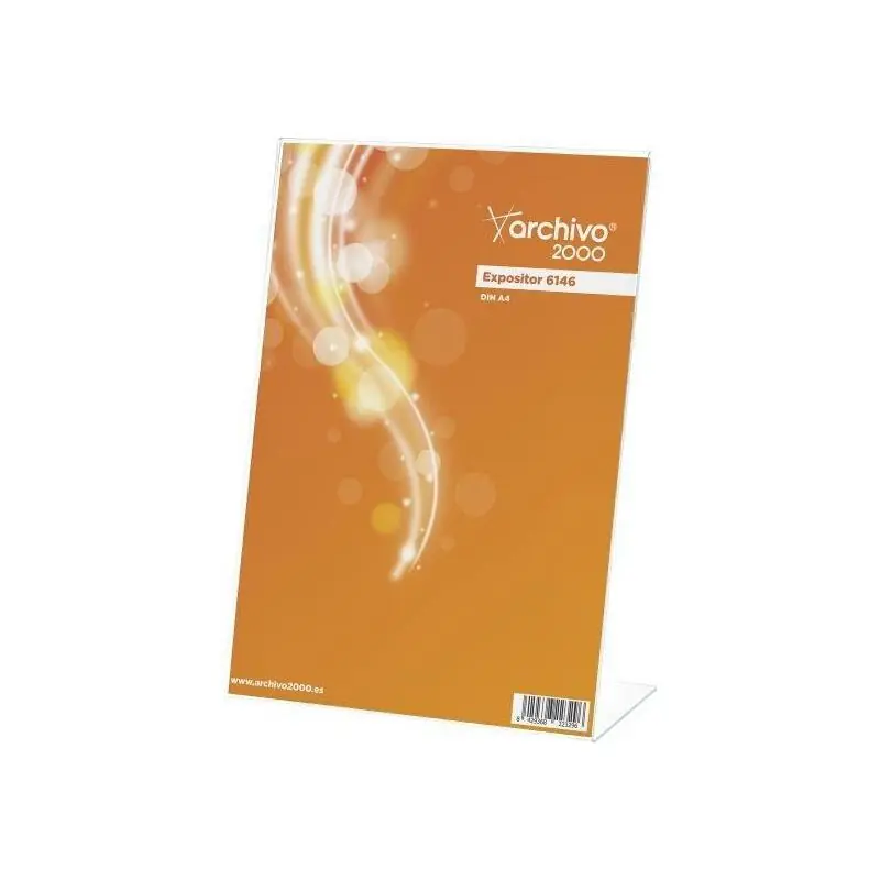 Envío Gratis Archivo 2000 Expositor Sobremesa Archivo 2000 "Premium" En Forma De L Din a4 Vertical Espesor 3 Mm 95X210X305 Mm