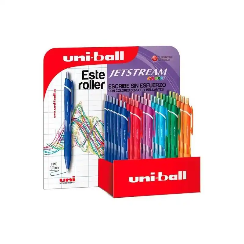 Mejor Calidad Uniball Expositor Rollerball Jetstream Sxn-150c/3d Retractil Azul-Azul Claro-Rojo-Verde-Verde Claro-Rosa-Naranja-Violeta -36u-