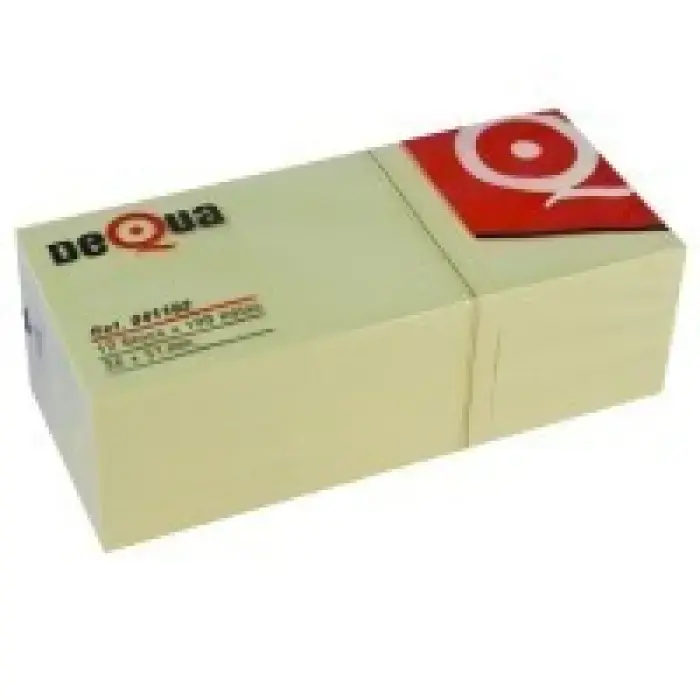 TACO NOTAS ADHESIVAS 38X51 DEQUA AMARILLO P/12UD Mayoreo