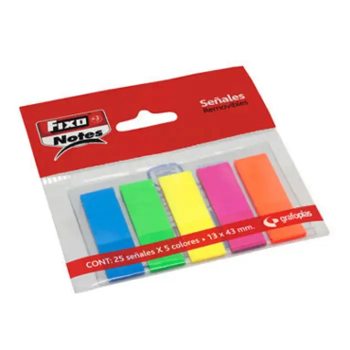 Precio Reducido BOLSA SEÑALES NEON FIXO 5 COLORES X 25H 13X43
