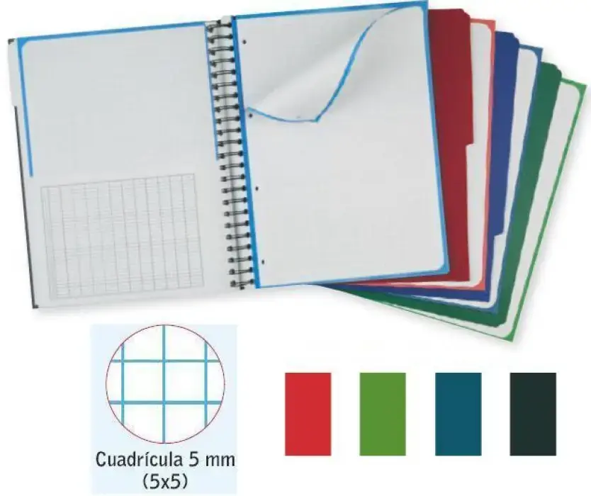 BLOC A4 120H 5X5 3 SEPARADORES TAPA EXTRA OXFORD Oferta