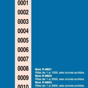 Exclusivo TALONARIO RIFA 1 AL 1000 980/1