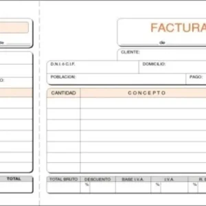 Lujoso TALONARIO FACTURAS 1/3 T-12