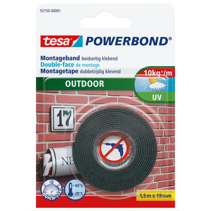 Tesa Powerbond Cinta De Montaje Exterior 1,5m 19mm Disponible Ahora