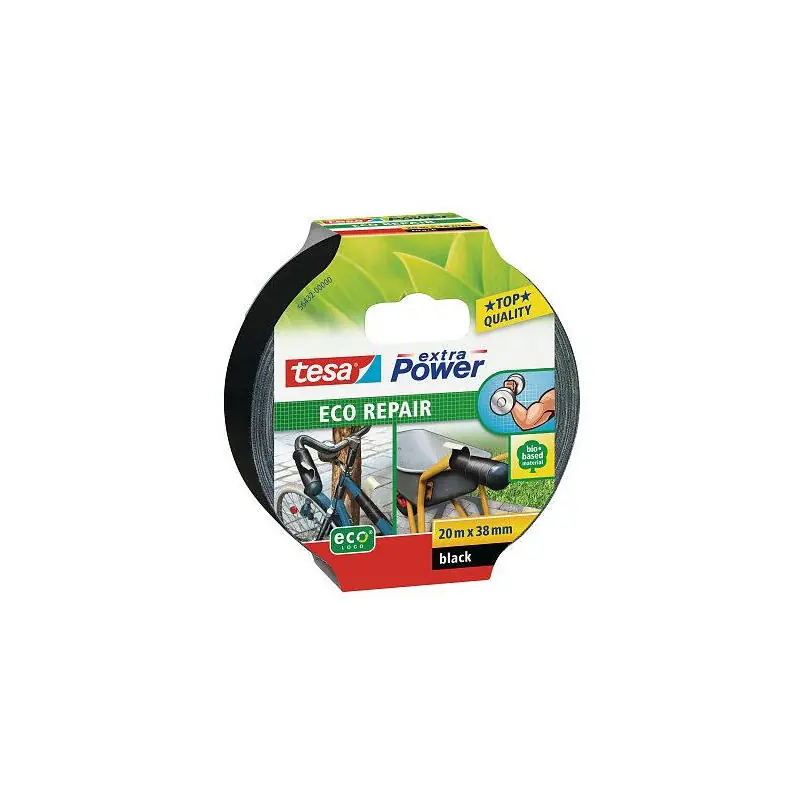 Tesa Extra Power Eco Reparación 20m 38mm Negro Artesanal