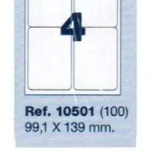 Auténtico ETIQUETAS ADHESIVAS MULTI3 10501 99.10X139 C/100H