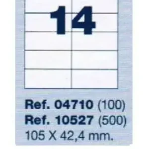 Directo De Fábrica ETIQUETAS ADHESIVAS MULTI3 04710 105X42.4 C/100H