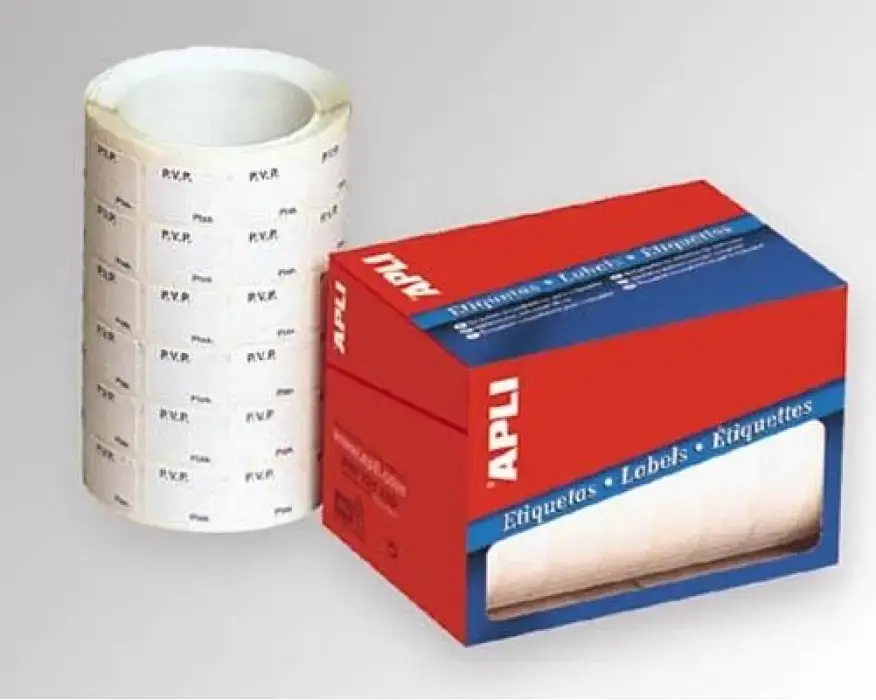 Directo De Fábrica ROLLO ETIQUETAS 12X18 BLANCAS PVP APLI
