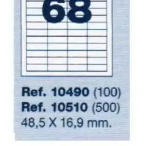 Solo Hoy ETIQUETAS ADHESIVAS MULTI3 10490 48.5X16.90 C/100H