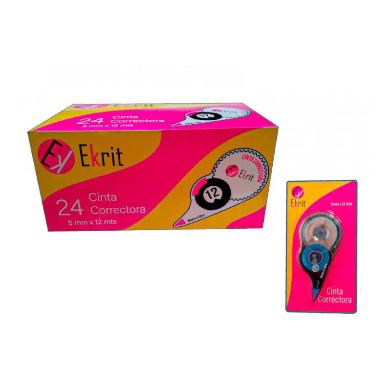 Profesional Ekrit Cinta Correctora 5Mmx12M Blister
