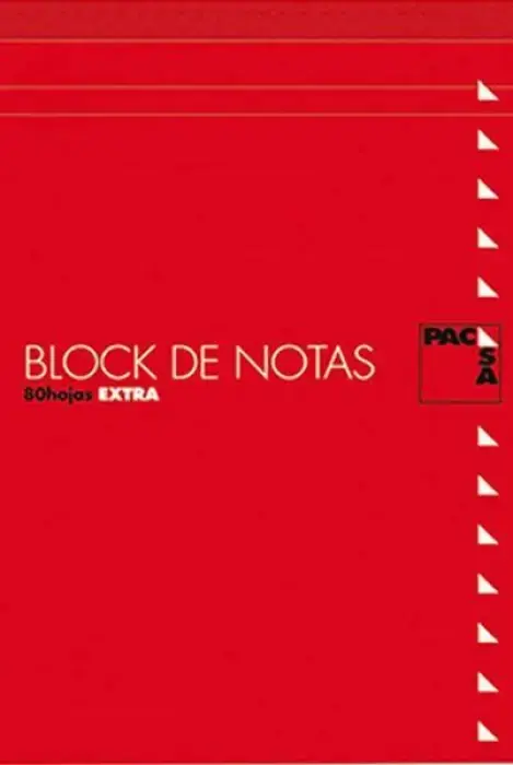 BLOC DE NOTAS CON TAPA CUARTO CUADROS PACSA Hecho A Mano