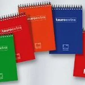 Certificado BLOC DE NOTAS ESPIRAL APAISADO 8º CUADROS TAURO