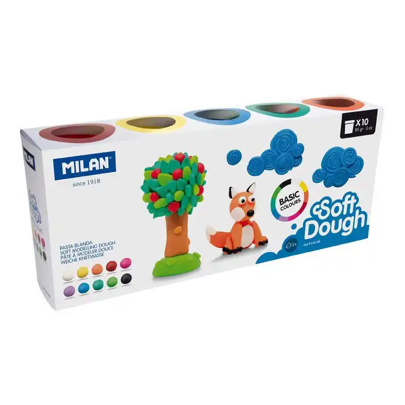 Caja 10 Frascos 85g Básico Soft Dough Milan Compra Hoy
