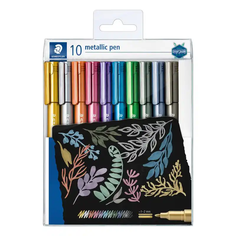 Disponible Ahora Rotulador Staedtler Metálico 10 Piezas En Estuche, 1-2 Mm