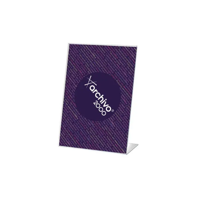 Oferta Limitada Archivo 2000 Expositor Sobremesa En Forma De L Din a4 Vertical 95X210X305 Mm Cristal Transparente