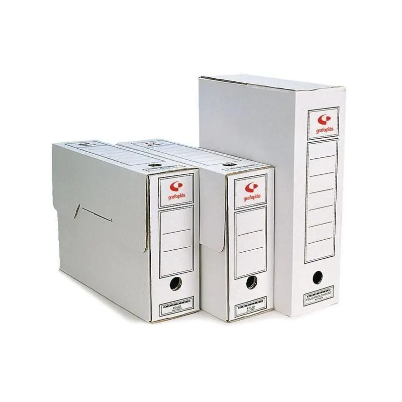 Máxima Calidad Grafoplas Archivo Definitivo Folio Cartón Fsc Blanco -Pack 10u-