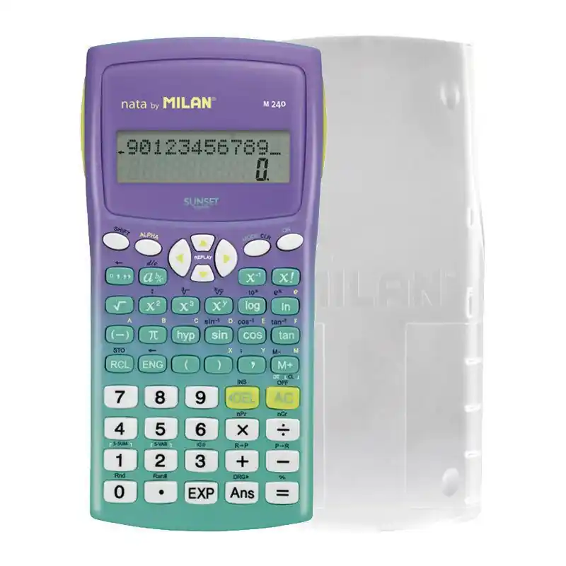 Disponible Ahora Milan Calculadora Científica m240 Sunset Blister Verde Turquesa