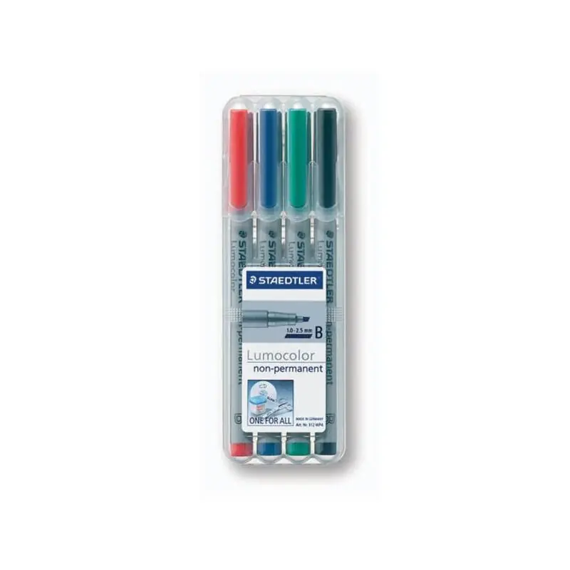 Rotulador Staedtler Lumocolor B Nonperm 4 Piezas Máxima Calidad