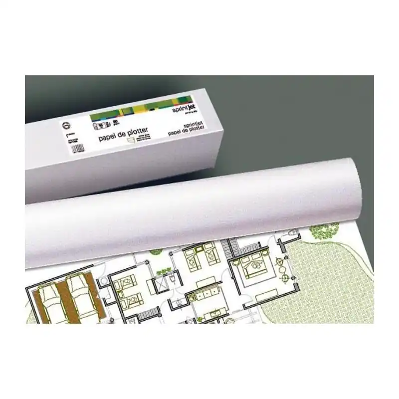 Nuevo Modelo Fabrisa Rollo De Papel Para Plotter 1067X50 90gr Blanco Opaco