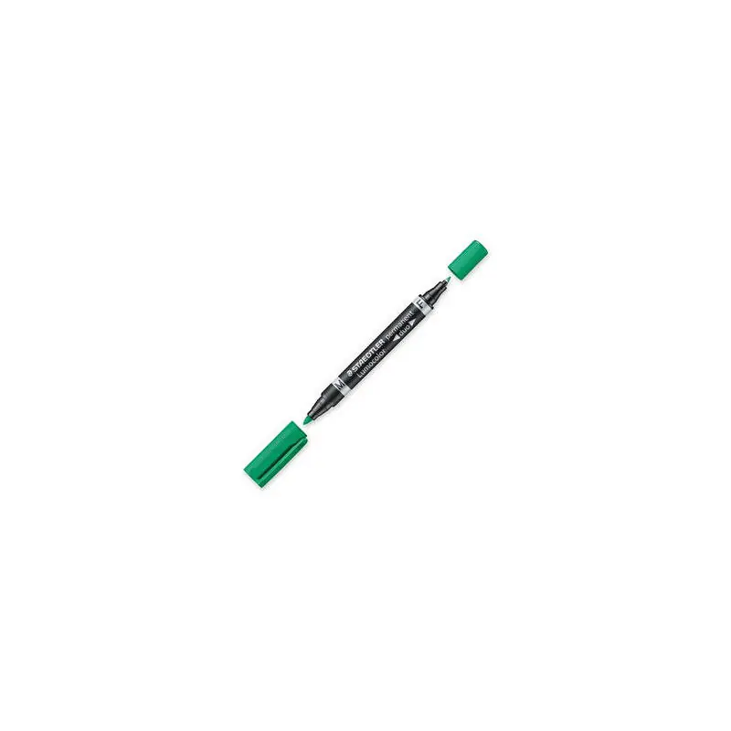 Staedtler Marcador De Dos Puntas Lumocolor Perm Verde 10 Piezas Precio De Fábrica
