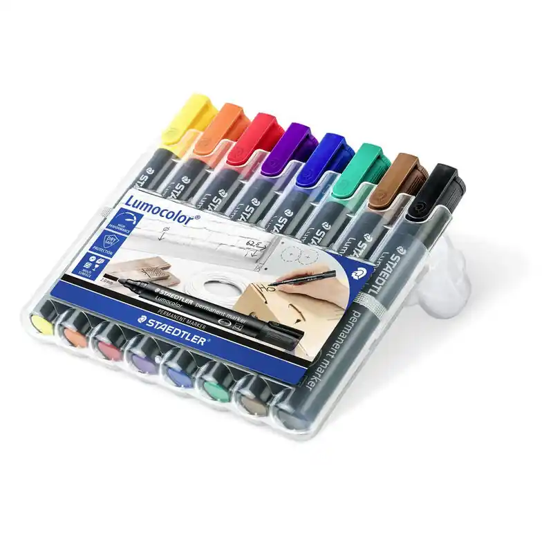 Solo Por Tiempo Limitado Staedtler Lumocolor 352 Pack De 8 Marcadores Permanentes - Secado Rapido - Colores Surtidos