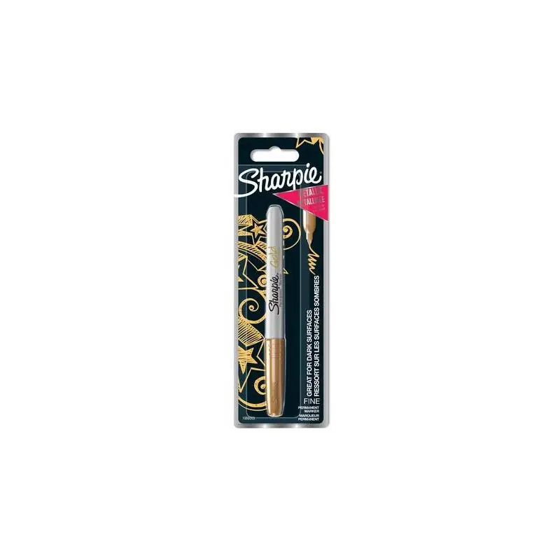 Sharpie 1986003 Permanent Marker Fine Tip Gold 1 Pc(S) Más Vendido