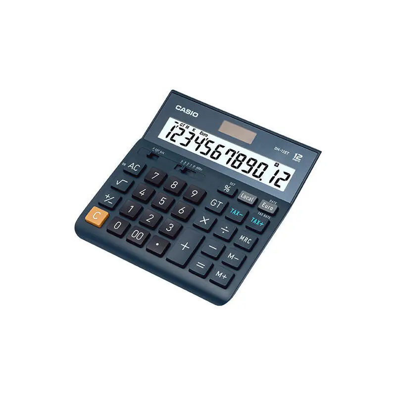 Exclusivo Casio Calculadora De Oficina Sobremesa Negro 12 Dígitos Dh-12et