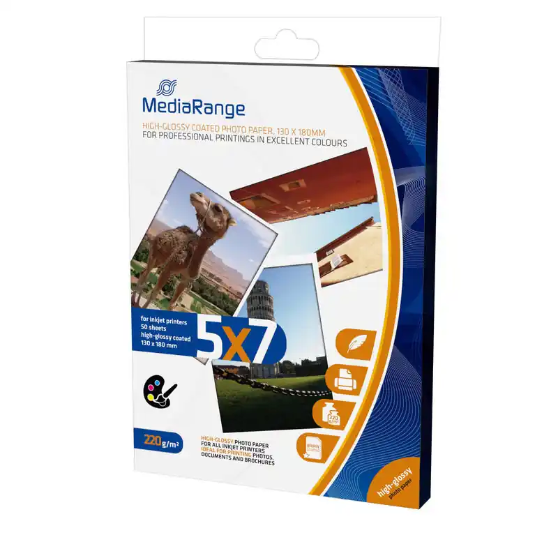 Oferta Flash Mediarange mrink114 Papel Fotográfico Blanco Brillo