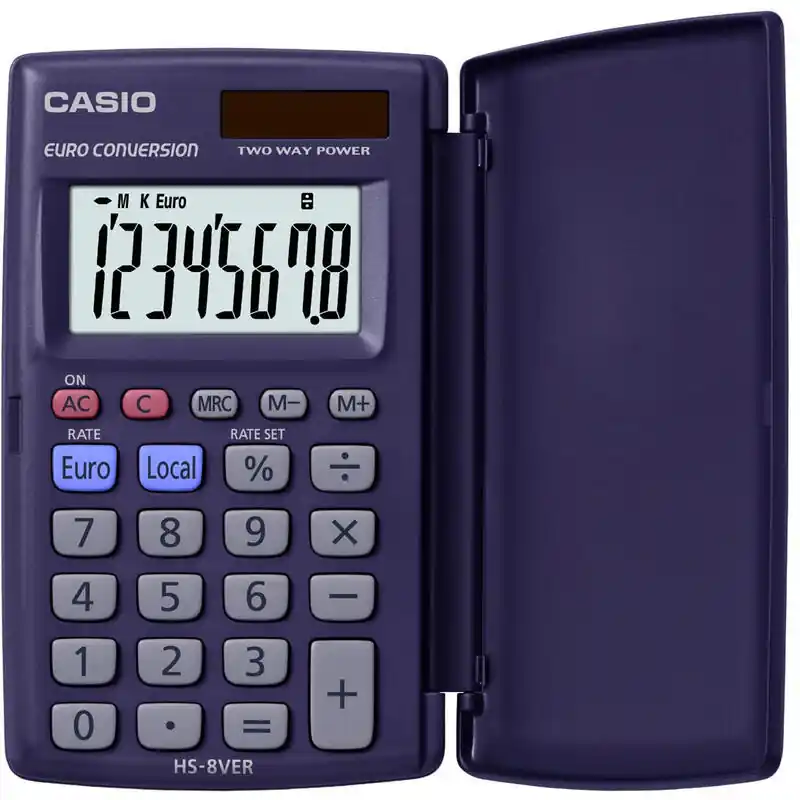 Nueva Colección Casio Calculadora De Oficina Violeta Oscuro Hs-8ver