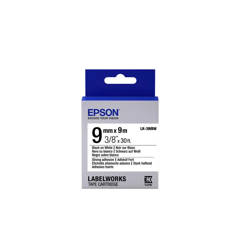 Ordenar Ahora Mismo Epson Cinta Adhesiva Resistente - Lk-3wbw Cinta Adhesiva Resistente Negra/Blanca 9/9