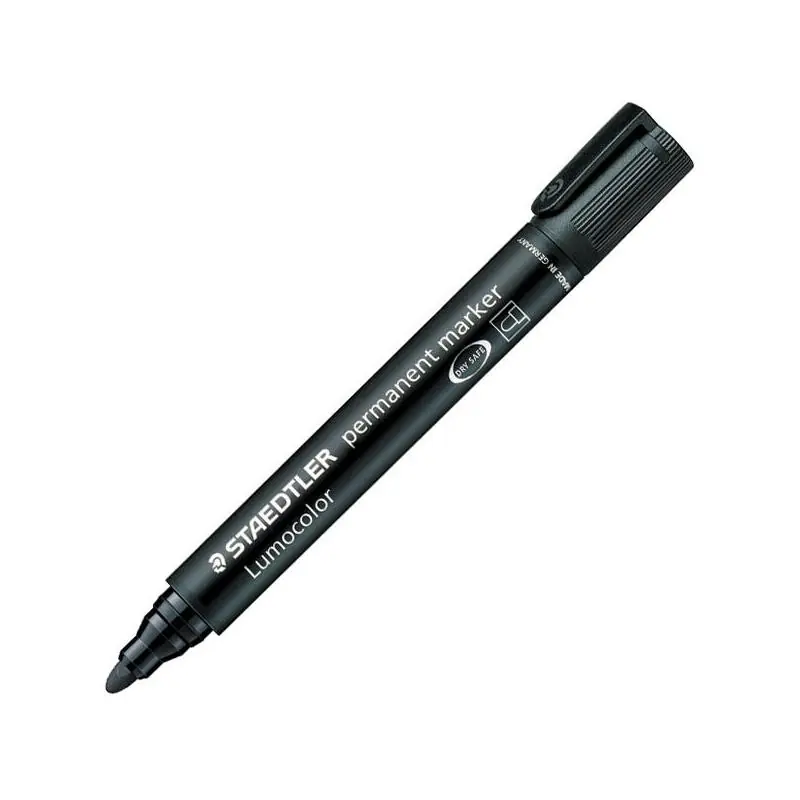 Alta Calidad Marcador Permanente Lumocolor 352 Trazo 2mm. Negro Staedtler 352-9 Marcador Permanente De Punta Redonda, 2 Mm