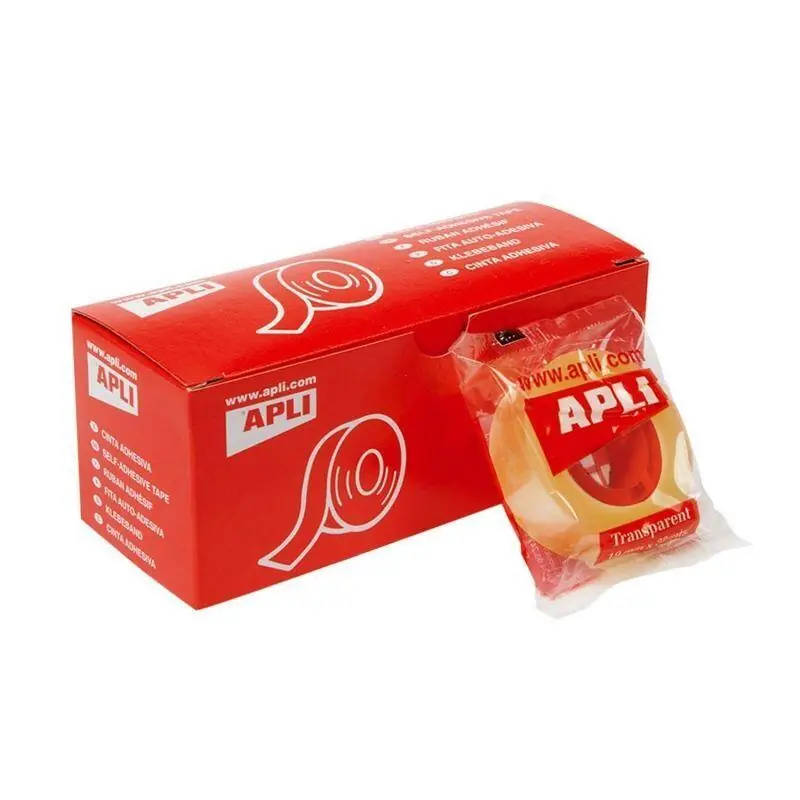 Promoción Apli Pack De 8 Cintas Adhesivas Transparente 19 Mm X 66 M