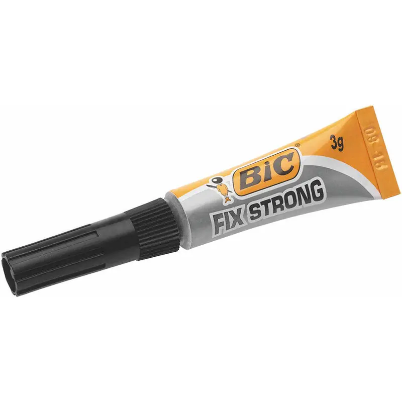 Última Versión Pegamento Fix Strong Bic 3 Gramos Tapon Antiobstruccion Con Aplicador De Precision Ideal Para Plastico Y Madera
