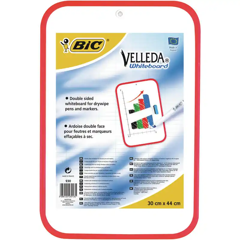 Velleda Pizarra Blanca Portátil Doble Cara 30X44 Cm Marco Rojo Mejor Precio