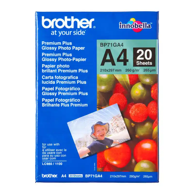 Brother Papel Fotografico Glossy Premium a4 Favorito De Clientes